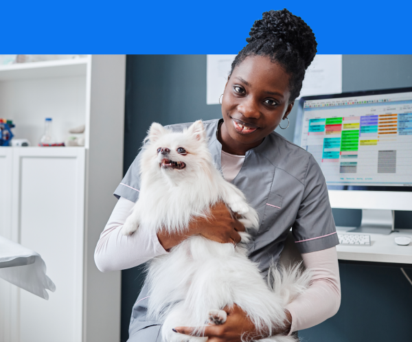 woman with dog