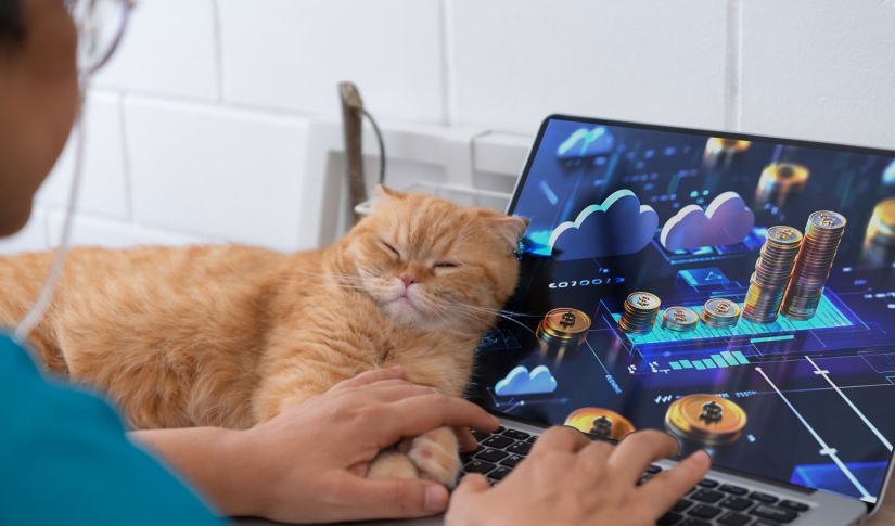 Vet on laptop