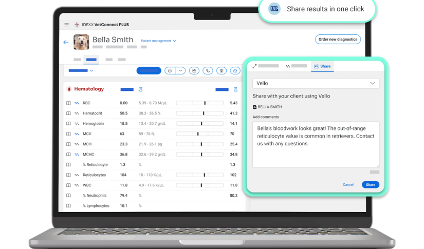 Diagnostic results sharing