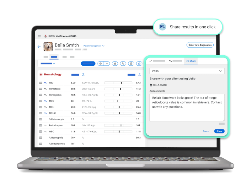 Diagnostic results sharing