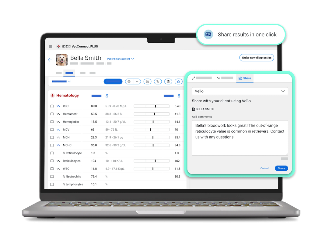 Diagnostic results sharing